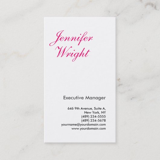 Professioneel minimalistisch, elegant modern visitekaartje (Voorkant)