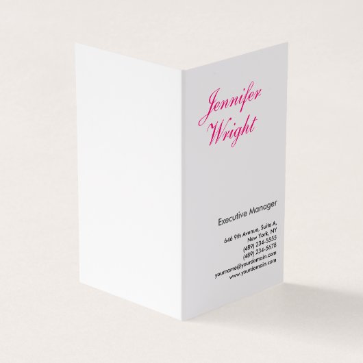 Professioneel minimalistisch, elegant modern visitekaartjes (Buitenkant)