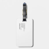 Professioneel minimalistisch feministisch handschr bagagelabel (Achterkant verticaal)