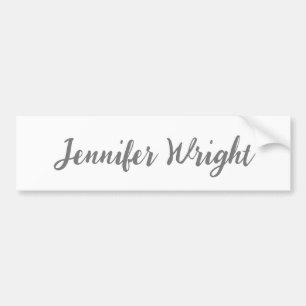 Professioneel, minimalistisch, grijs handschrift bumpersticker
