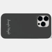 Professioneel minimalistisch handschrift grijs Case-Mate iPhone case (Achterkant (horizontaal))