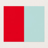 Professioneel minimalistisch modern blauw rood visitekaartjes (Binnenkant ongevouwen)