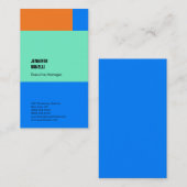 Professioneel, minimalistisch, modern blauw visitekaartje (Voorkant / Achterkant)