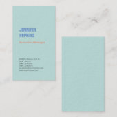 Professioneel minimalistisch modern blauw visitekaartje (Voorkant / Achterkant)