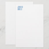 Professioneel minimalistisch modern blauw wit briefpapier (Voorkant / Achterkant)