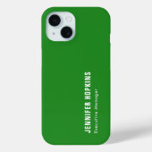 Professioneel minimalistisch modern bosgroen Case-Mate iPhone case (Achterkant)
