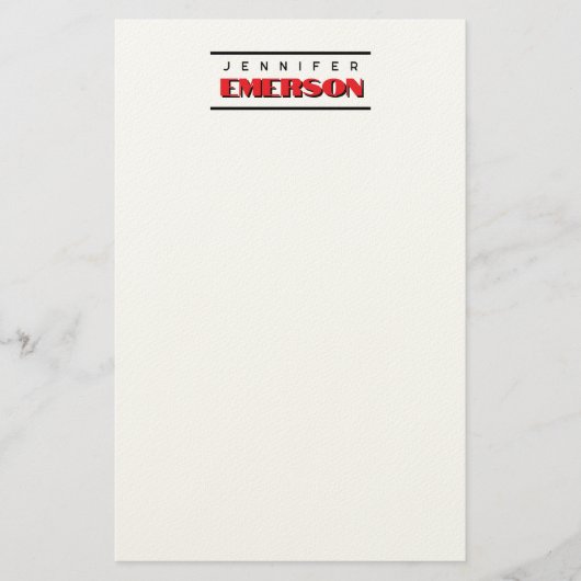 Professioneel minimalistisch modern eenvoudig  briefpapier (Voorkant)
