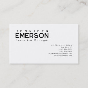 Professioneel minimalistisch modern eenvoudig visitekaartje