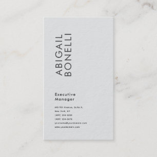 Professioneel minimalistisch modern effen grijs visitekaartje