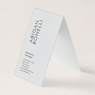 Professioneel minimalistisch modern effen grijs visitekaartjes