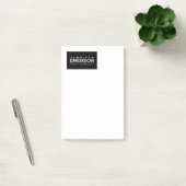 Professioneel minimalistisch modern effen zwart wi post-it® notes (Kantoor)