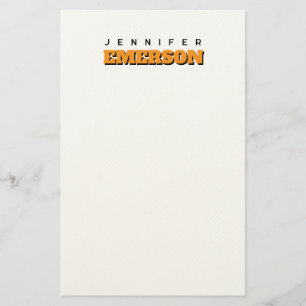 Professioneel minimalistisch modern gewoon naam briefpapier