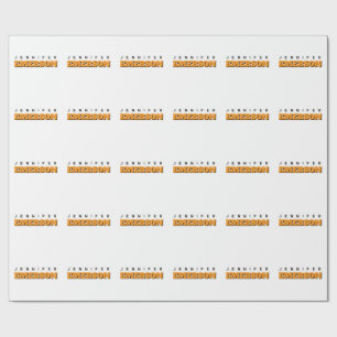 Professioneel minimalistisch modern gewoon naam cadeaupapier
