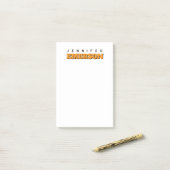 Professioneel minimalistisch modern gewoon naam post-it® notes (Op bureau)