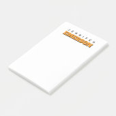 Professioneel minimalistisch modern gewoon naam post-it® notes (Schuin)