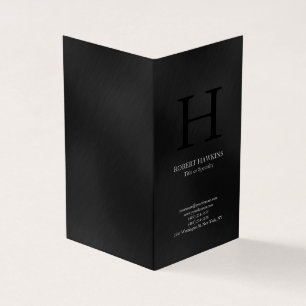 Professioneel minimalistisch modern grijs monogram visitekaartjes