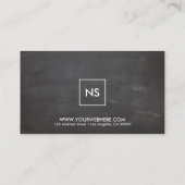 Professioneel minimalistisch modern lintalkbord visitekaartje (Achterkant)