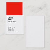 Professioneel, minimalistisch, modern rood wit visitekaartje (Voorkant / Achterkant)