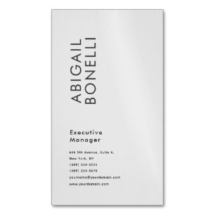 Professioneel minimalistisch modern sober magnetisch visitekaartje