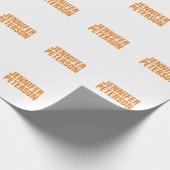 Professioneel minimalistisch modern stevig oranje cadeaupapier (Hoek)