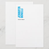 Professioneel minimalistisch modern strak blauw wi briefpapier (Voorkant / Achterkant)