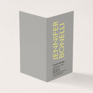 Professioneel minimalistisch modern strak grijs ge visitekaartjes