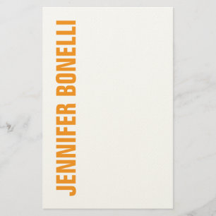 Professioneel minimalistisch modern strak oranje w briefpapier