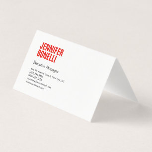 Professioneel minimalistisch modern strak rood wit visitekaartjes