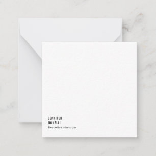 Professioneel minimalistisch modern trendy notitiekaartje
