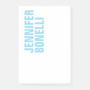 Professioneel minimalistisch modern vet blauw wit post-it® notes