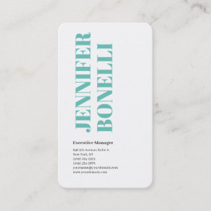 Professioneel minimalistisch modern vet blauw wit visitekaartje