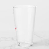 Professioneel minimalistisch modern wit rood naam glas (Links)