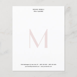 Professioneel minimalistisch papier met monogram
