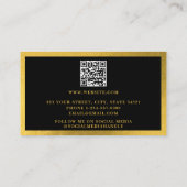 Professioneel Minimalistisch Script Luxe Zwart & G Visitekaartje (Achterkant)