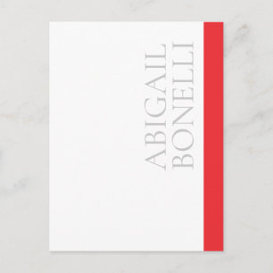 Professioneel minimalistisch strak modern grijs ro aankondigingskaart