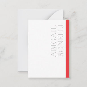 Professioneel minimalistisch strak modern grijs ro notitiekaartje