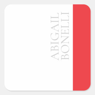 Professioneel minimalistisch strak modern grijs ro vierkante sticker
