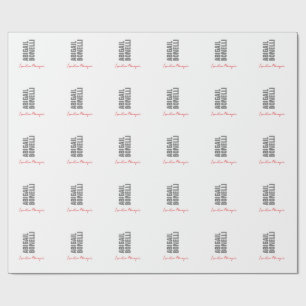 Professioneel minimalistisch strak modern grijs wi cadeaupapier