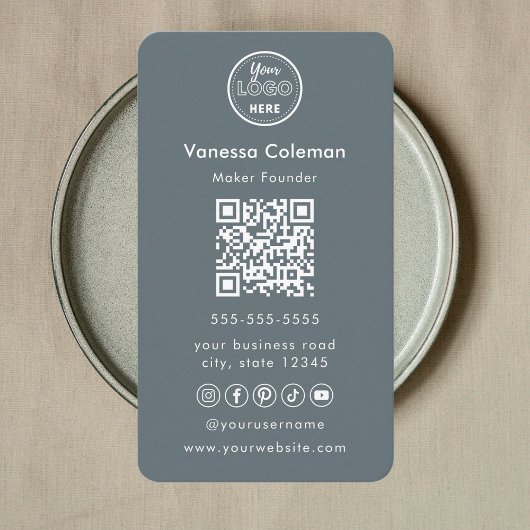 Professioneel minimalistisch trendy Navy Visitekaa Visitekaartje