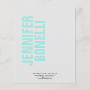 Professioneel minimalistisch vet blauw naam papier