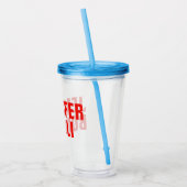 Professioneel, minimalistisch, vetgedrukt wit acryl drinkbeker (Links)