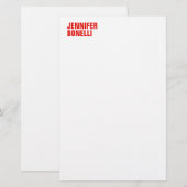 Professioneel, minimalistisch, vetgedrukt wit briefpapier (Voorkant / Achterkant)