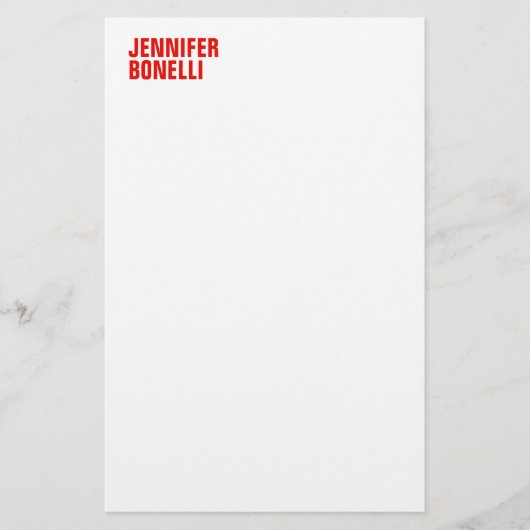 Professioneel, minimalistisch, vetgedrukt wit briefpapier (Voorkant)