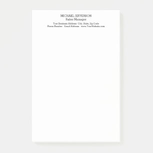 Professioneel minimalistisch vlak post-it® notes