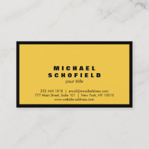 Professioneel Minimalistisch Zwart en Geel