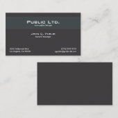 Professioneel minimalistisch zwart ontwerp visitekaartje (Voorkant / Achterkant)