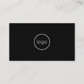 Professioneel minimalistisch zwart visitekaartje (Voorkant)