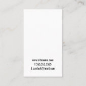 Professioneel minimalistisch zwart-wit visitekaartje (Achterkant)