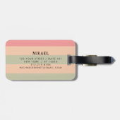 Professioneel Modern Bagagelabel (Achterkant horizontaal)