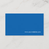 Professioneel modern blauw - Bedrijfs QR Code Logo Visitekaartje (Achterkant)